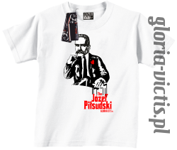 The Józef Piłsudski Modern Style - koszulka dziecięca - biała