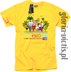 San Escobar Diplomatic Country - Koszulka męska - żółty