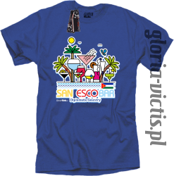 San Escobar Diplomatic Country - Koszulka męska - niebieski