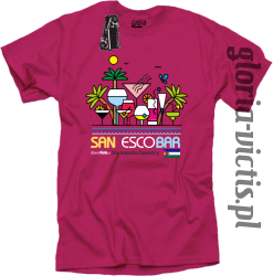 San Escobar Diplomatic Country - Koszulka męska - różowy