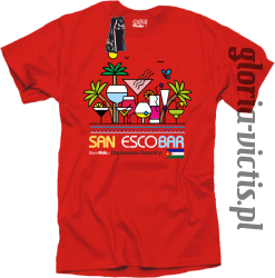 San Escobar Diplomatic Country - Koszulka męska - czerwony