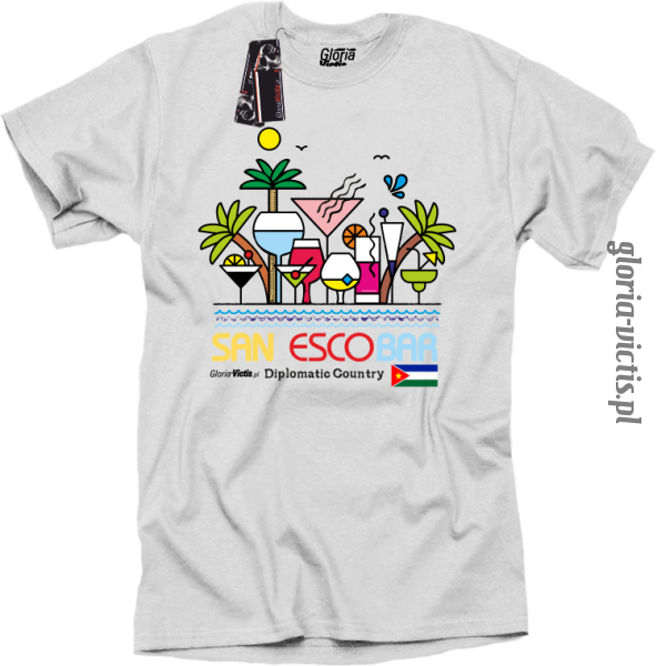 San Escobar Diplomatic Country - Koszulka męska - biały