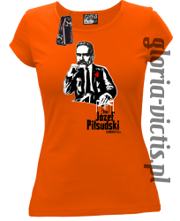 The Józef Piłsudski Modern Style - koszulka damska - pomarańczowa