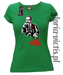 The Józef Piłsudski Modern Style - koszulka damska - zielona
