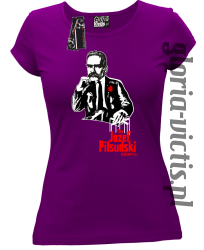 The Józef Piłsudski Modern Style - koszulka damska - fioletowy