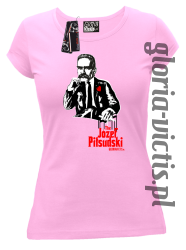 The Józef Piłsudski Modern Style - koszulka damska - różowa