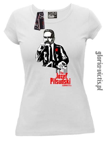 The Józef Piłsudski Modern Style - koszulka damska - biała