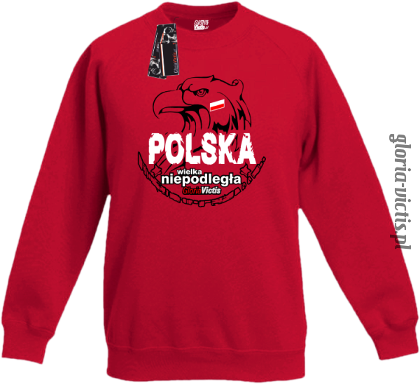 Polska Wielka Niepodległa - Bluza dziecięca Standard bez kaptura - czerwona