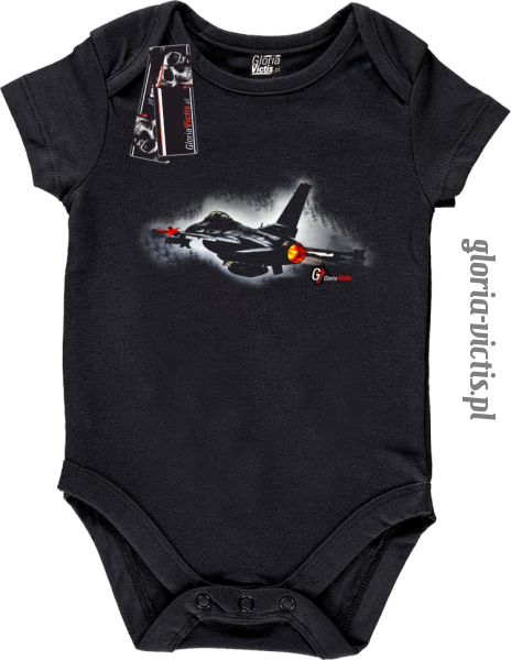 F16 Mission One - Body dziecięce czarne 