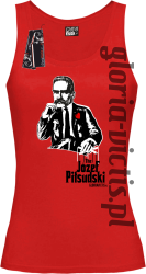 The Józef Piłsudski Modern Style - Top damski - czerwony