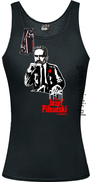 The Józef Piłsudski Modern Style - Top damski - czarny