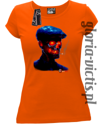 Fire Skull Smoking Gloria - Koszulka damska pomarańcz 