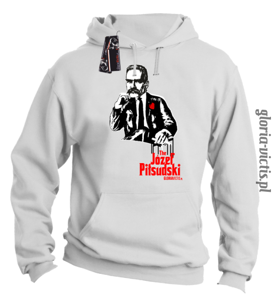The Józef Piłsudski Modern Style - bluza męska z kapturem - biały