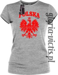 POLSKA herb Polski standard - Koszulka damska - melanż