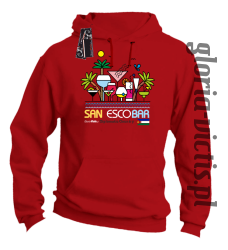 San Escobar Diplomatic Country - Bluza męska z kapturem - czerwony