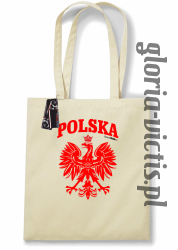 POLSKA herb Polski standard - Torba EKO - beżowy