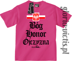 Bóg Honor Ojczyzna - Koszulka dziecięca fuchsia 