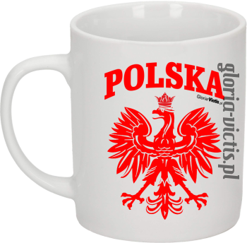 POLSKA herb Polski standard - Kubek ceramiczny