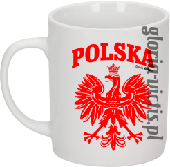 POLSKA herb Polski standard - Kubek ceramiczny
