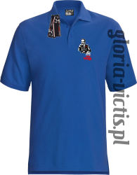 The Józef Piłsudski Modern Style - Koszulka męska polo - Niebieska