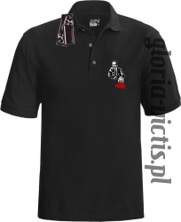 The Józef Piłsudski Modern Style - Koszulka męska polo- Czarna