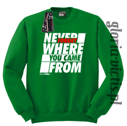 Never Forget Where You Came From - Bluza męska standard bez kaptura zielona 