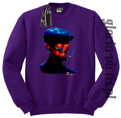 Fire Skull Smoking Gloria - Bluza męska standard bez kaptura fiolet 