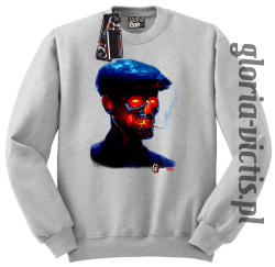 Fire Skull Smoking Gloria - Bluza męska standard bez kaptura melanż 