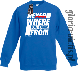 Never Forget Where You Came From - Bluza dziecięca standard bez kaptura niebieska 