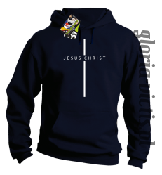 Jesus Christ - bluza męska z kapturem granatowa