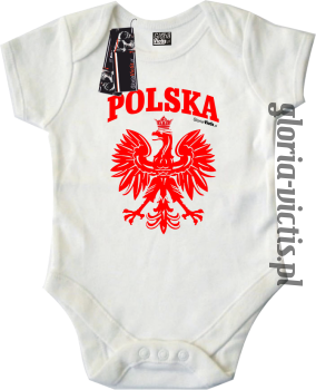 POLSKA herb Polski standard - Body dziecięce krótki rękawek
