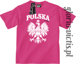 POLSKA herb Polski standard - Koszulka dziecięca - różowy