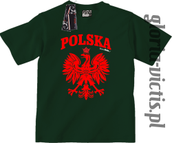 POLSKA herb Polski standard - Koszulka dziecięca - butelkowy