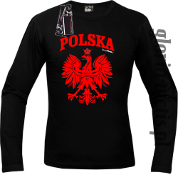 POLSKA herb Polski standard - Longsleeve męski - czarny