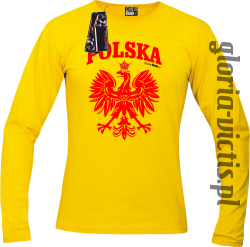 POLSKA herb Polski standard - Longsleeve męski - żółty