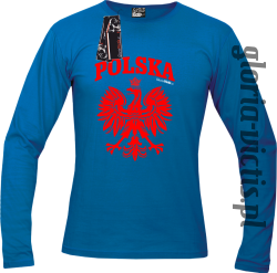 POLSKA herb Polski standard - Longsleeve męski - niebieski