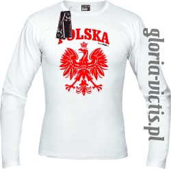 POLSKA herb Polski standard - Longsleeve męski - biały