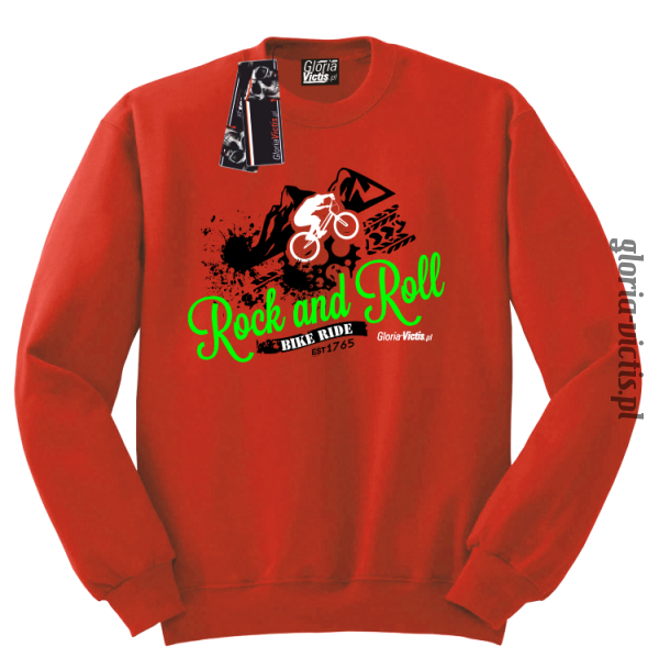 Rock and Roll Bike Ride EST 1765 - Bluza męska Standard bez kaptura - czerwony
