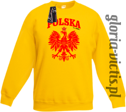 POLSKA herb Polski standard - bluza dziecięca standard - żółty