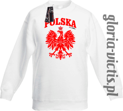 POLSKA herb Polski standard - bluza dziecięca standard - biały