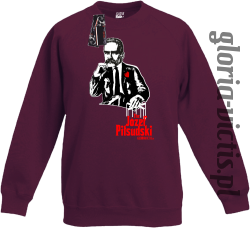 The Józef Piłsudski Modern Style - Bluza dziecięca STANDARD - bordowy