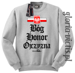 Bóg Honor Ojczyzna - Bluza męska standard bez kaptura melanż