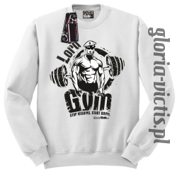 Lord GYM Stop Wishing Start Doing - Bluza męska Standard - biały