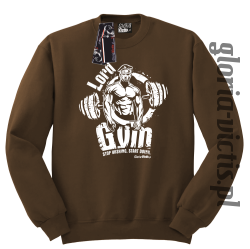 Lord GYM Stop Wishing Start Doing - Bluza męska Standard - brązowy