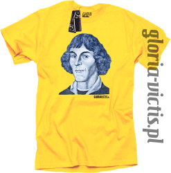 Mikołaj Kopernik Money Design - Koszulka męska żółta 
