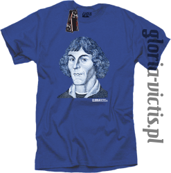 Mikołaj Kopernik Money Design - Koszulka męska niebieska 