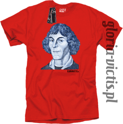 Mikołaj Kopernik Money Design - Koszulka męska czerwona 