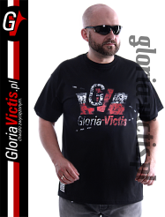 Gloria Victis Official LOGO in Destruction - koszulka męska z patriotycznym nadrukiem