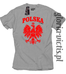 POLSKA herb Polski standard - Koszulka męska - melanż