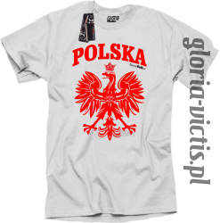 POLSKA herb Polski standard - Koszulka męska - biały